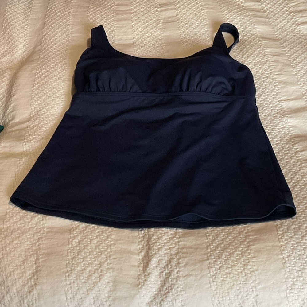Lands' End Women's Dark Blue Swim Top